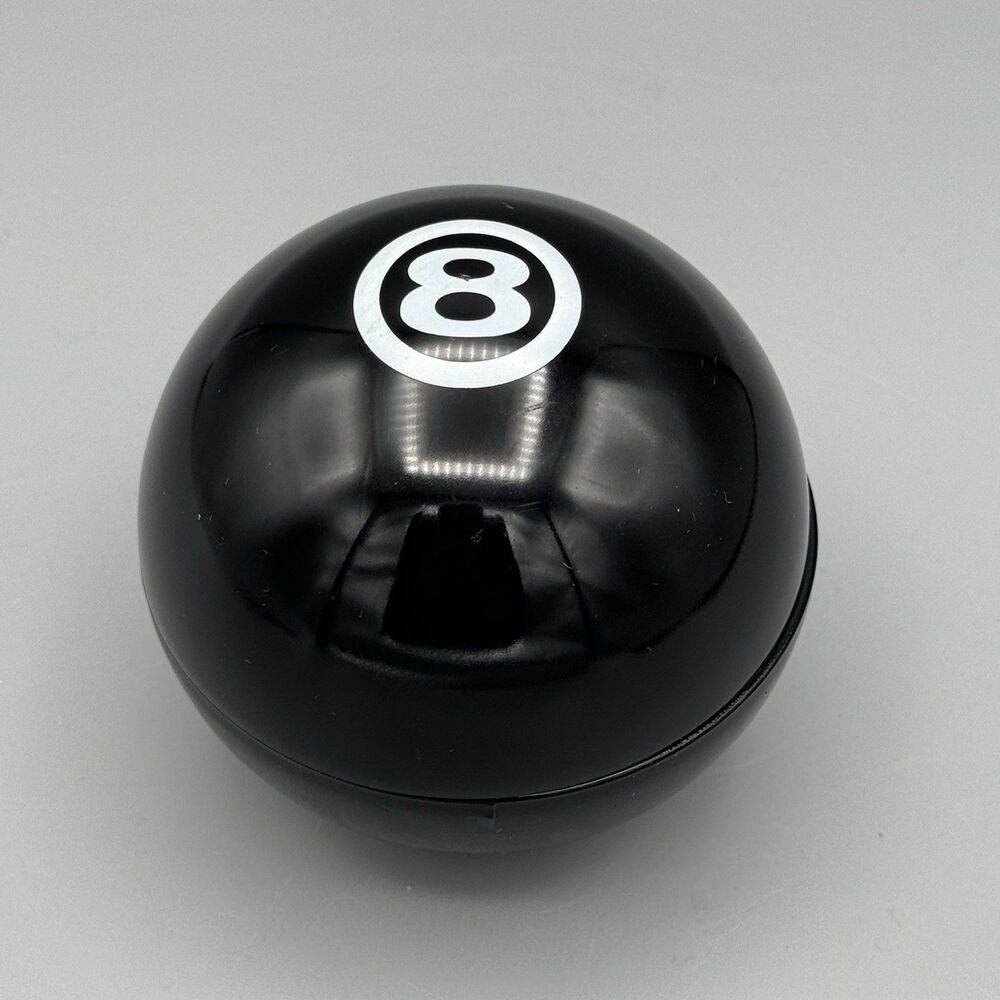 Vtg EMPTY Avon Black Eight Ball Cologne Bottle 3” Diameter Pool Billard Gaming